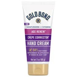 Gold Bond Ultimate Crepe Corrector Hand Cream, Replenishing & Smoothing Formula, 3 oz