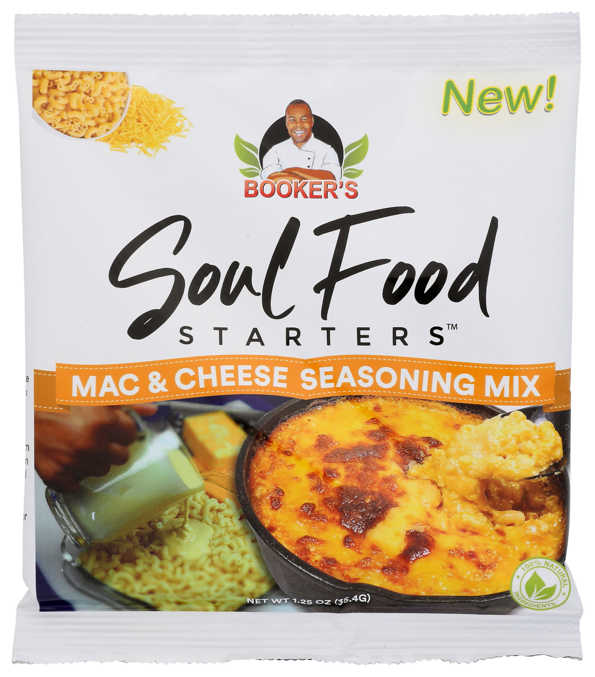 slide 1 of 9, BOOKERS Soul Food Starters Mac & Cheese Seasoning Mix - 1.25 oz, 1.25 oz