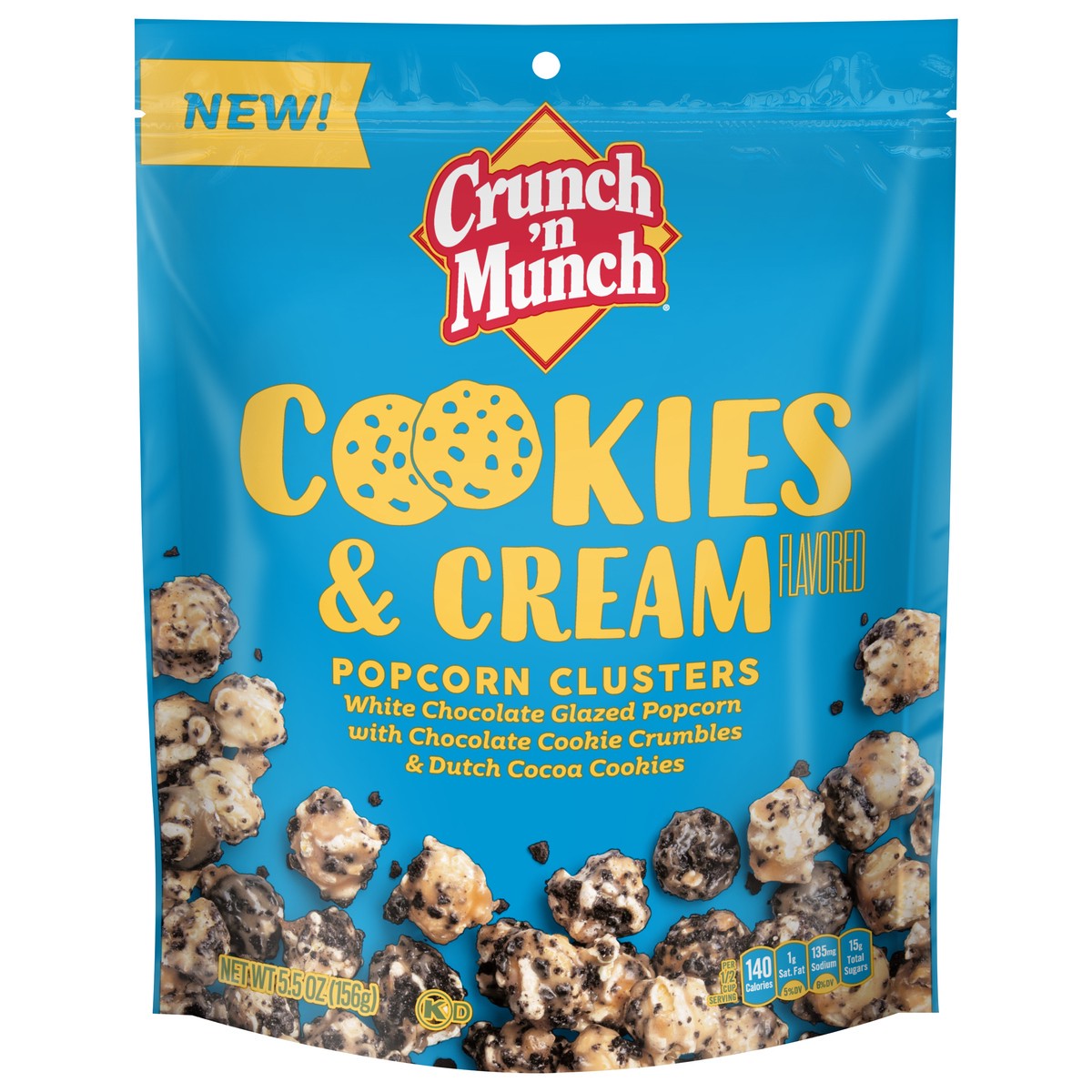 slide 1 of 5, Crunch 'n Munch Cookies & Cream Flavored Popcorn Clusters 5.5 oz, 5.5 oz