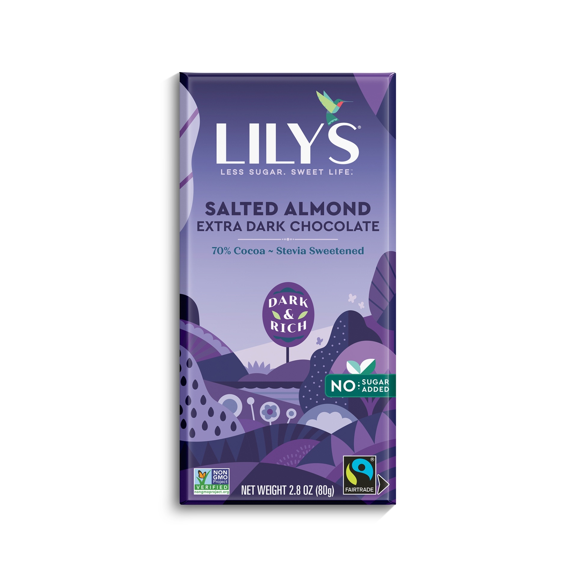 slide 1 of 1, Lily's Salted Almond And Milk Chocolate Bar, 2.8 oz