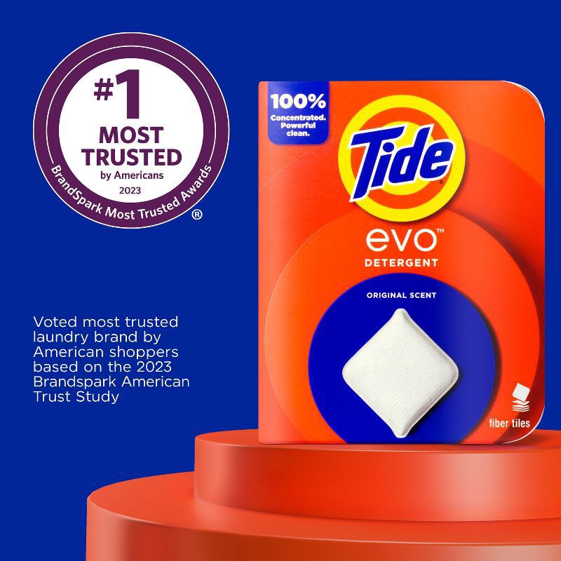 slide 10 of 10, Tide Medium Load Fiber Tiles Original Scent Detergent 16 ea, 16 ct
