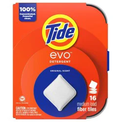 Tide Medium Load Fiber Tiles Original Scent Detergent 16 ea