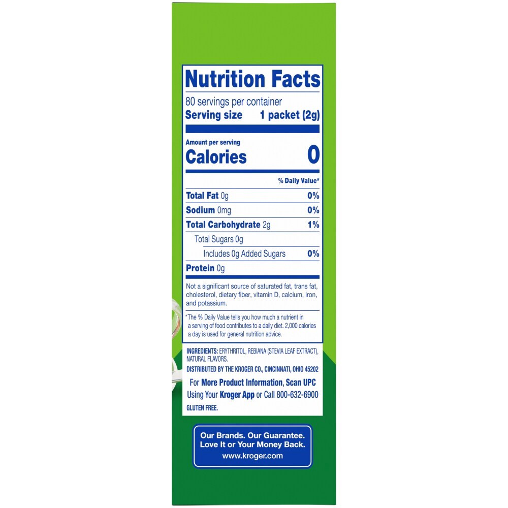 slide 3 of 4, Kroger Stevia Zero Calorie Sweetener Packets, 80 ct; 0.07 oz