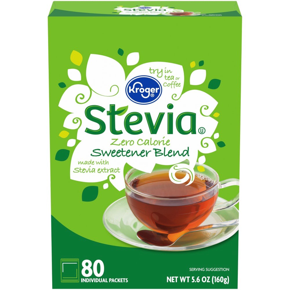 slide 1 of 4, Kroger Stevia Zero Calorie Sweetener Packets, 80 ct; 0.07 oz