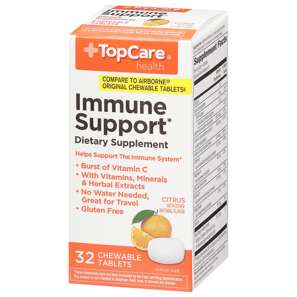 slide 9 of 14, TopCare Health Citrus Immune Support 32 Chewable Tablets, 32 ct
