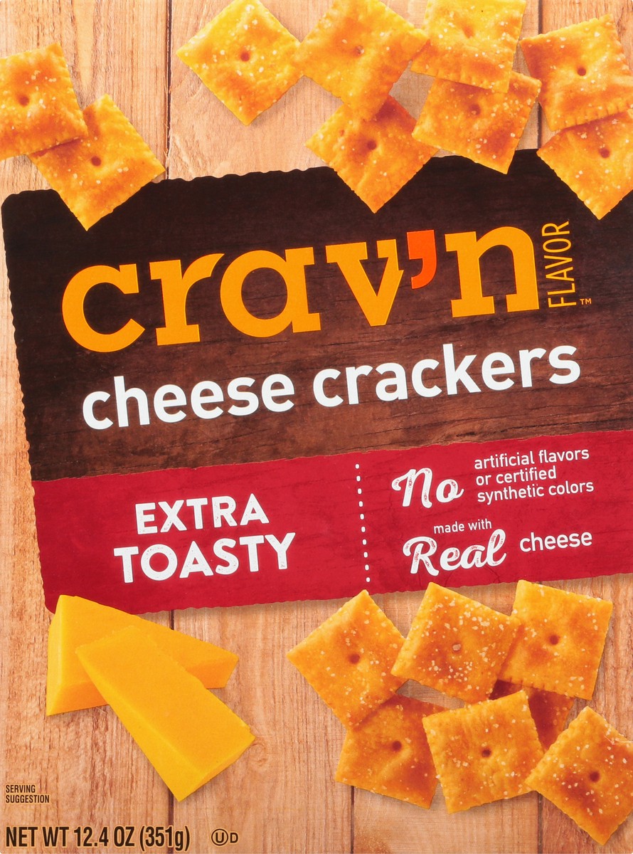 slide 4 of 13, Crav'n Flavor Extra Toasty Cheese Crackers 12.4 oz, 12.4 oz