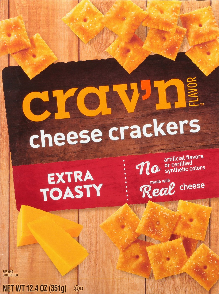 slide 9 of 13, Crav'n Flavor Extra Toasty Cheese Crackers 12.4 oz, 12.4 oz