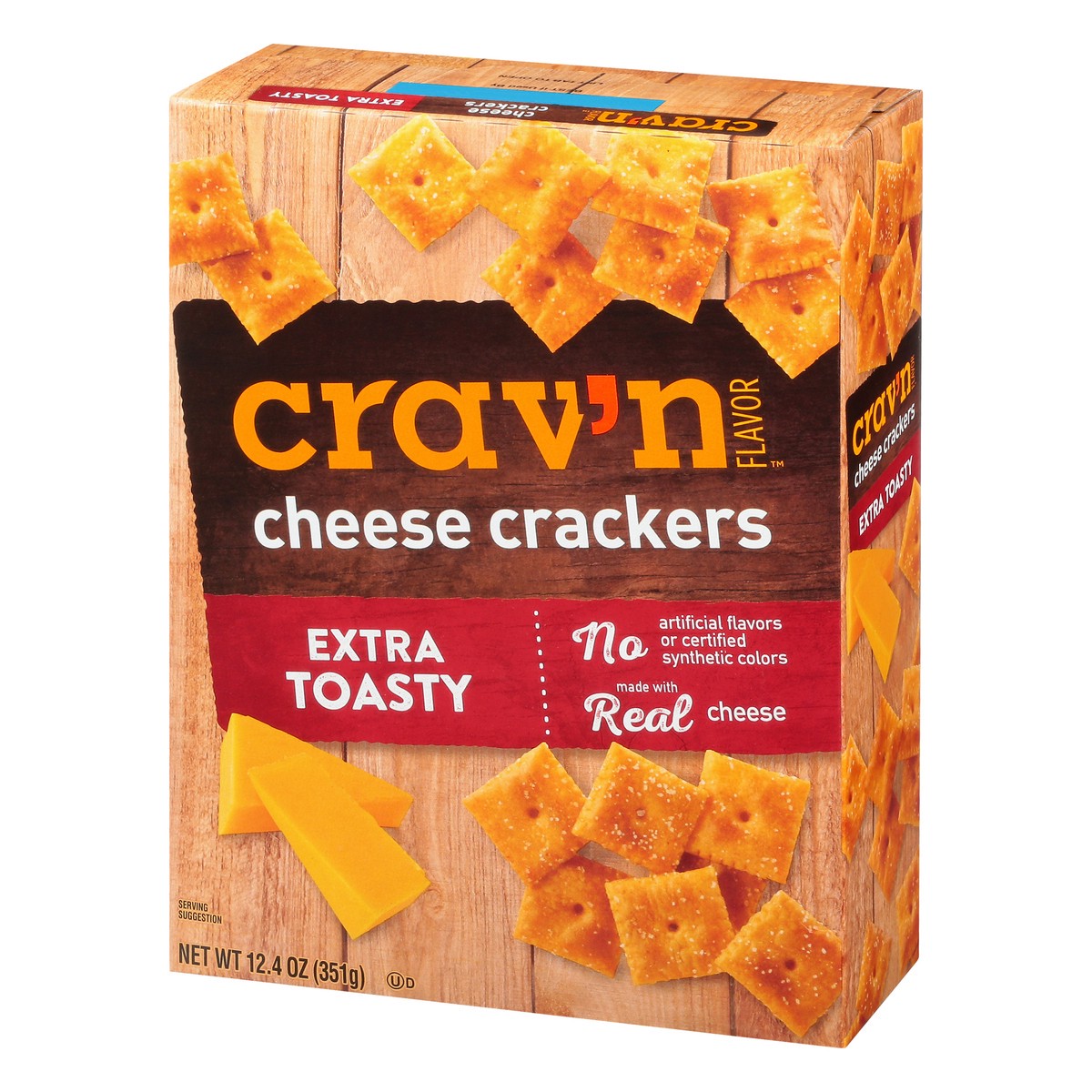 slide 3 of 13, Crav'n Flavor Extra Toasty Cheese Crackers 12.4 oz, 12.4 oz