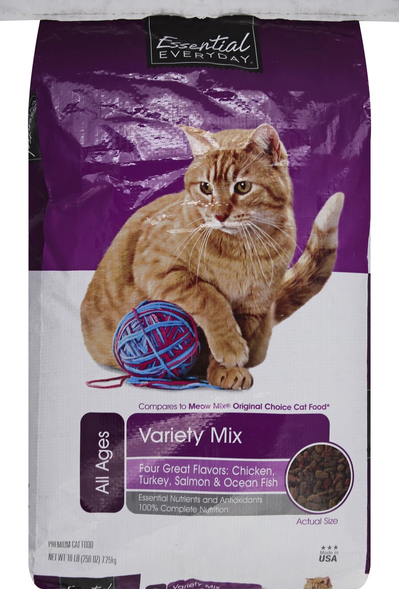 slide 6 of 6, Essential Everyday Variety Cat Food Mix, 16 lb
