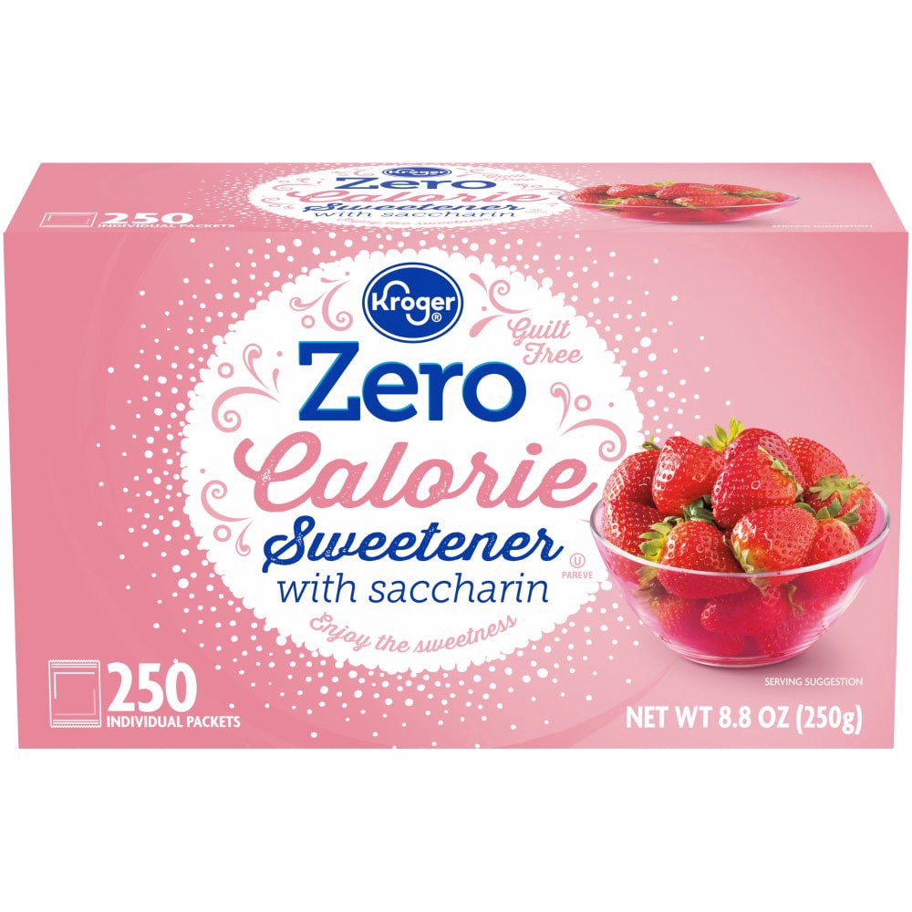 slide 2 of 3, Kroger Zero Calorie Sweetener with Saccharin, 250 ct