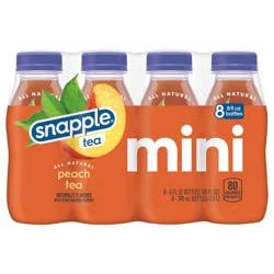 Snapple Peach Tea, 8 fl oz recycled plastic bottle, 8 pack - 8 ct