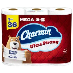 Charmin Ultra Strong Toilet Paper 9 Mega Rolls, 242 Sheets Per Roll