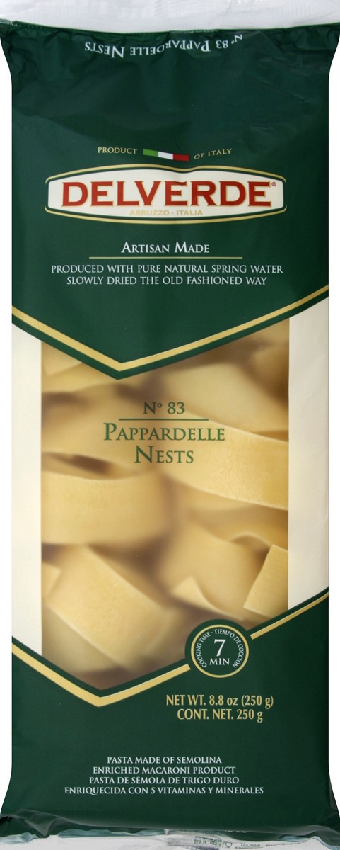 slide 4 of 5, Delverde Pappardelle Nests 8.8 oz, 8.8 oz