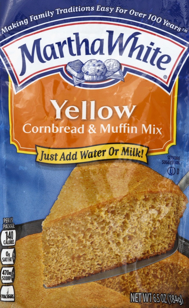 slide 3 of 6, Martha White Cornbread & Muffin Mix, Yellow, 6.5 oz