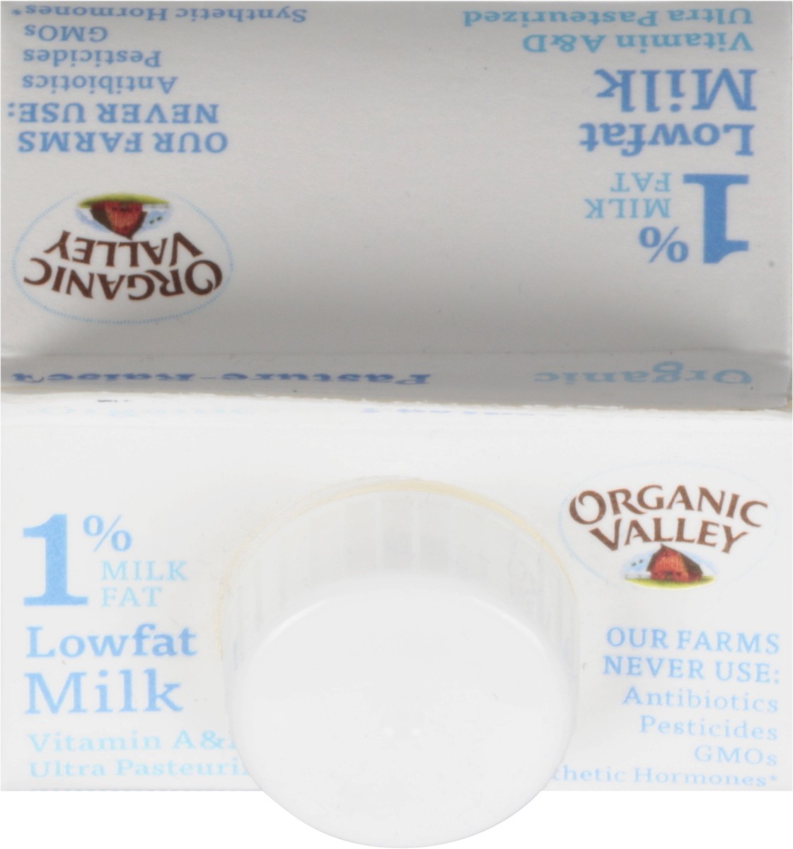 slide 6 of 12, ORGANIC VALLEY 1% (Low Fat) Organic Milk - Ultra Pasteurized, 32 oz, 32 oz