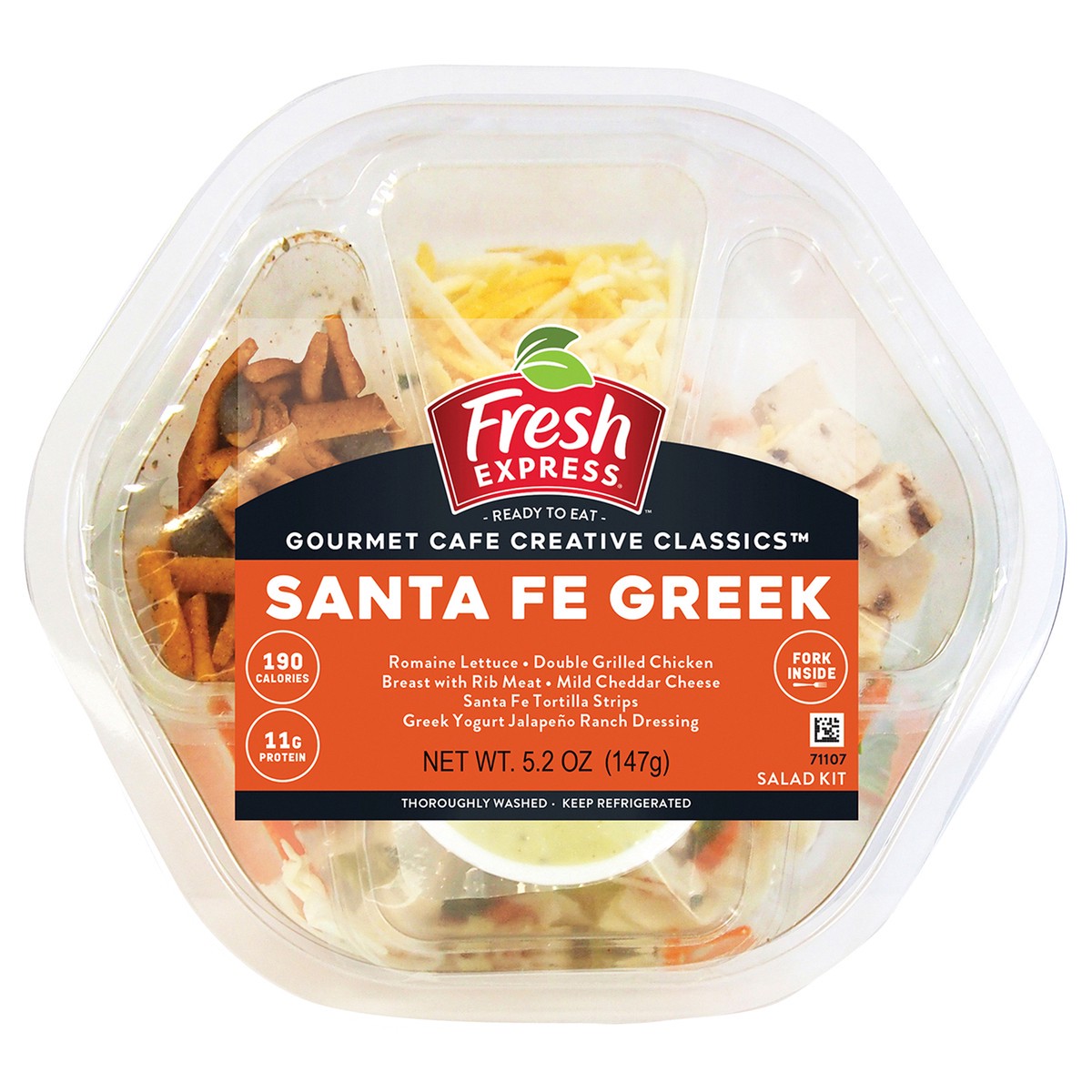 slide 4 of 9, Gourmet Cafe Santa Fe Greek Salad Bowl Kit, 1 ct