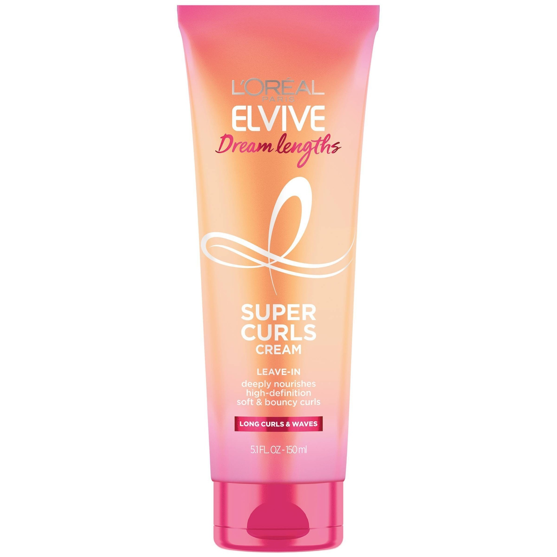 slide 1 of 1, L'Oréal L'Oreal Paris Elvive Dream Lengths Super Curls Cream Leave-In, 5.1 fl oz