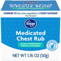 slide 1 of 1, Kroger Medicated Chest Rub Cough Suppressant Topical Analgesic, 1.76 oz