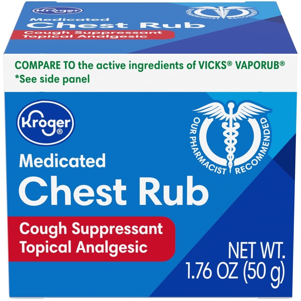 slide 1 of 1, Kroger Medicated Chest Rub Cough Suppressant Topical Analgesic, 1.76 oz