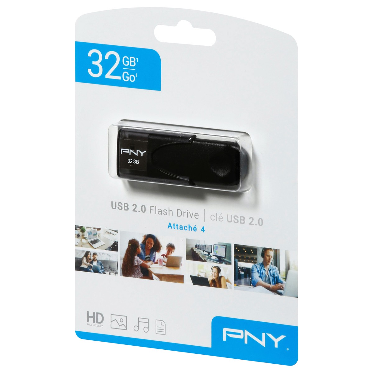 slide 3 of 12, PNY 32GB Attache USB 2.0 Flash Drive Black, 1 ct