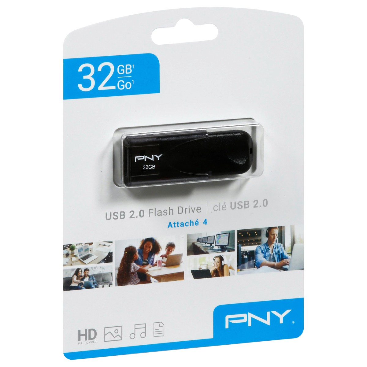 slide 10 of 12, PNY 32GB Attache USB 2.0 Flash Drive Black, 1 ct