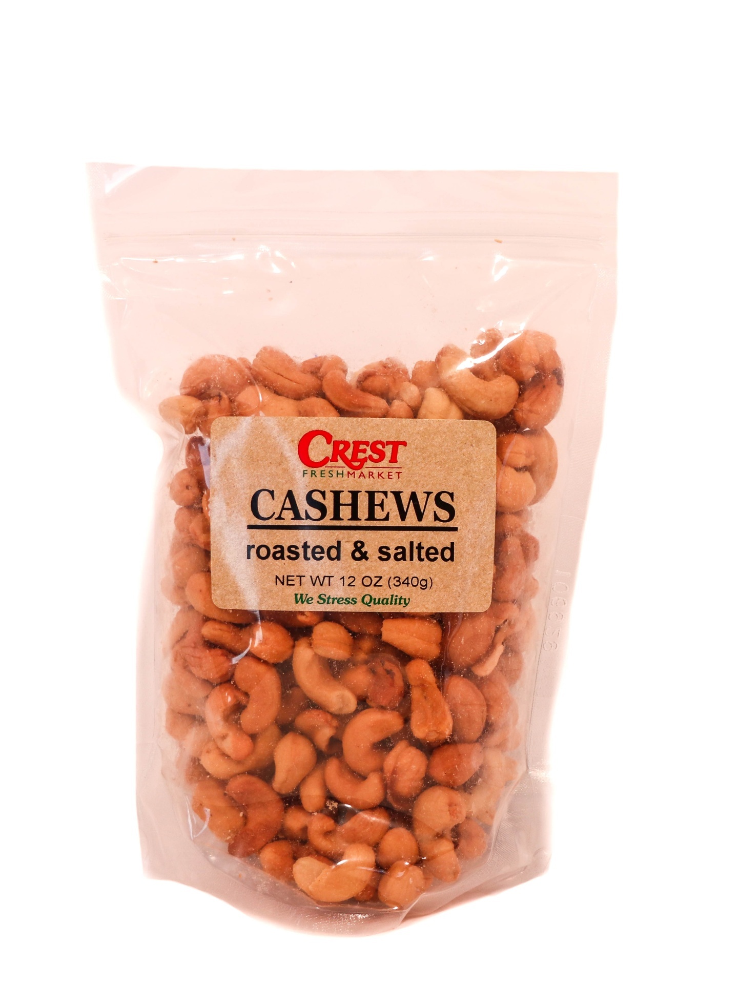 slide 1 of 1, Crest Fresh Market Nut Cashew Roasted Saltd Bag, 12 oz