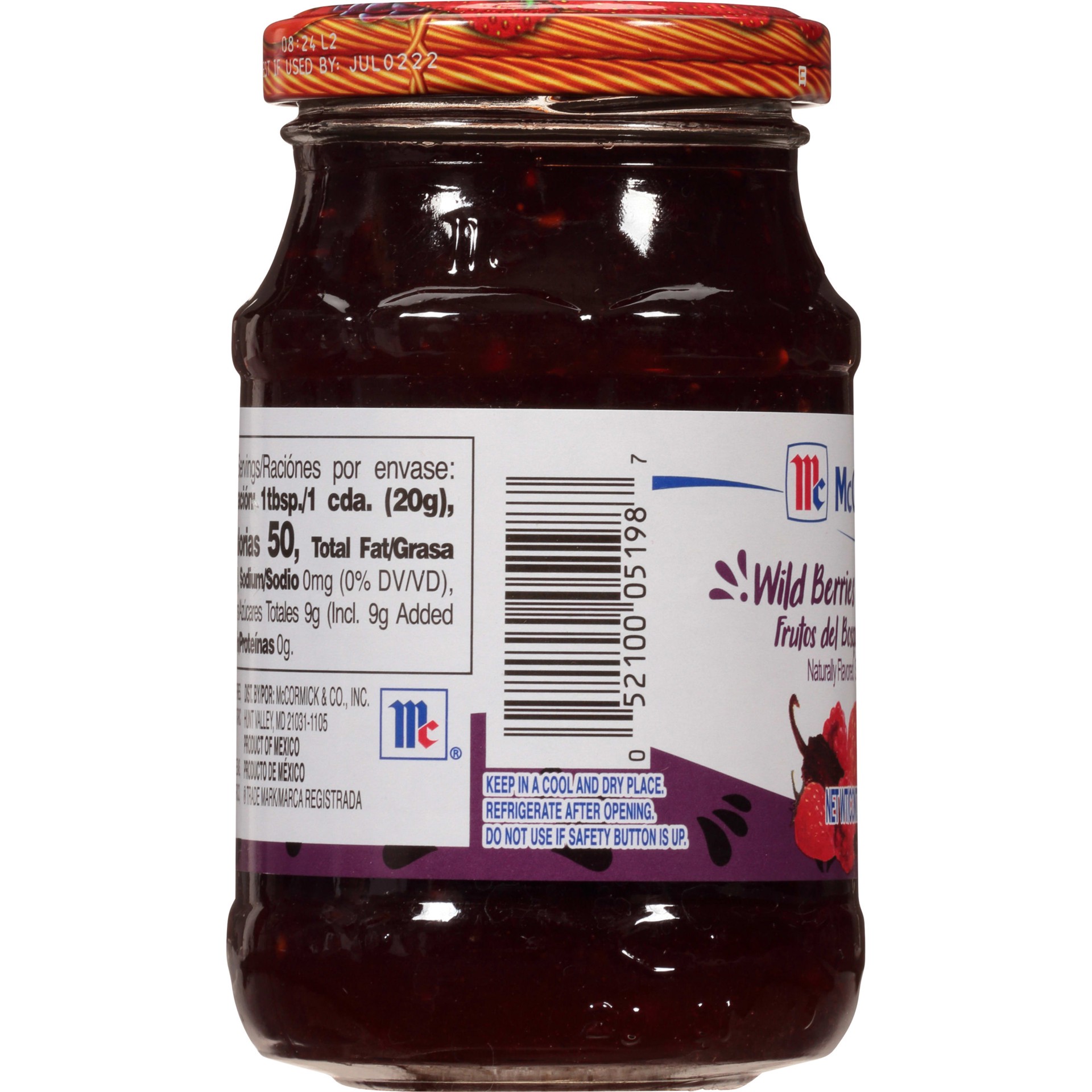 slide 4 of 5, McCormick Wild Berries & Morita Chile (Frutos del Bosque & Chile Morita) Flavored Fruit Spread (Untable de Fruto), 9.52 oz, 9.52 oz