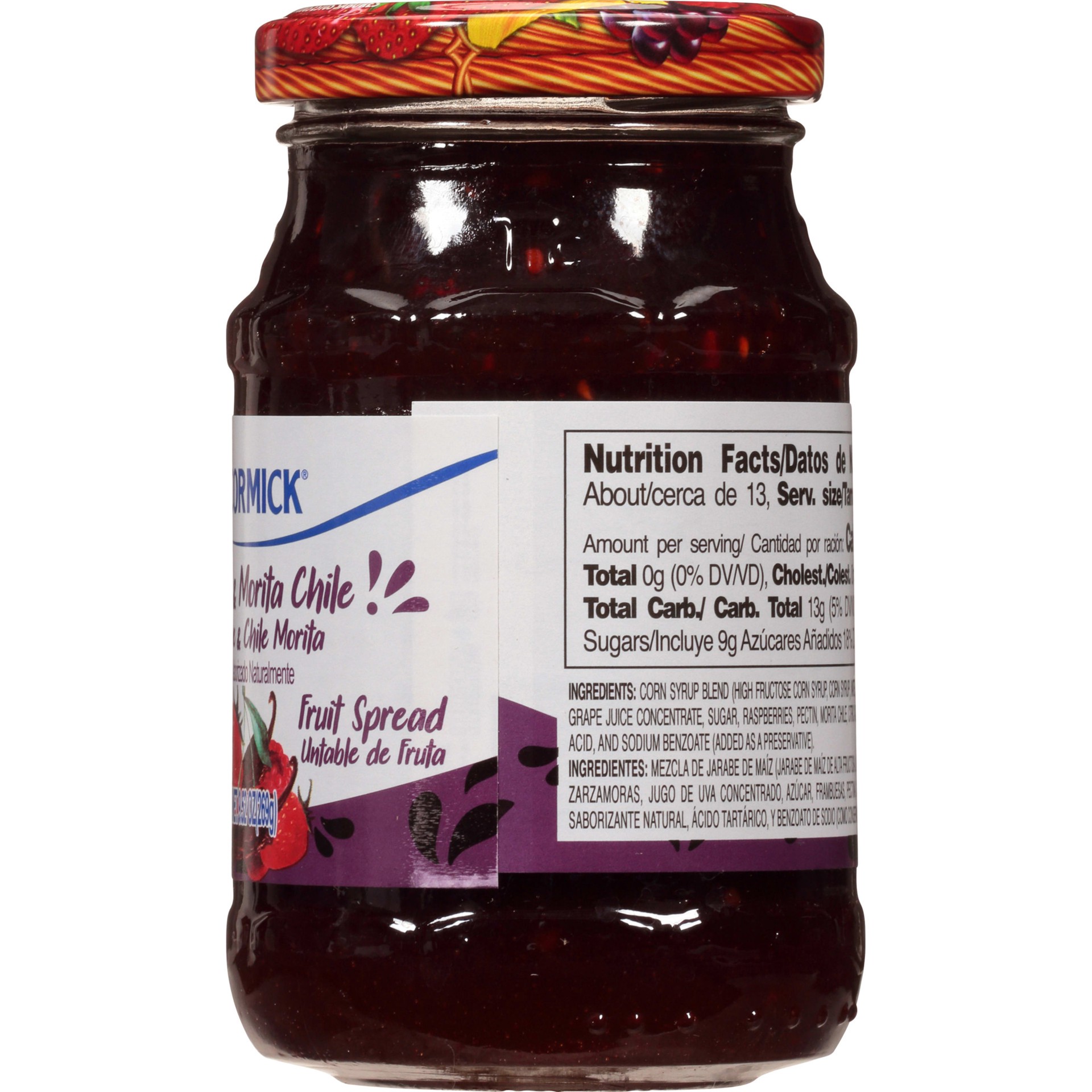 slide 3 of 5, McCormick Wild Berries & Morita Chile (Frutos del Bosque & Chile Morita) Flavored Fruit Spread (Untable de Fruto), 9.52 oz, 9.52 oz