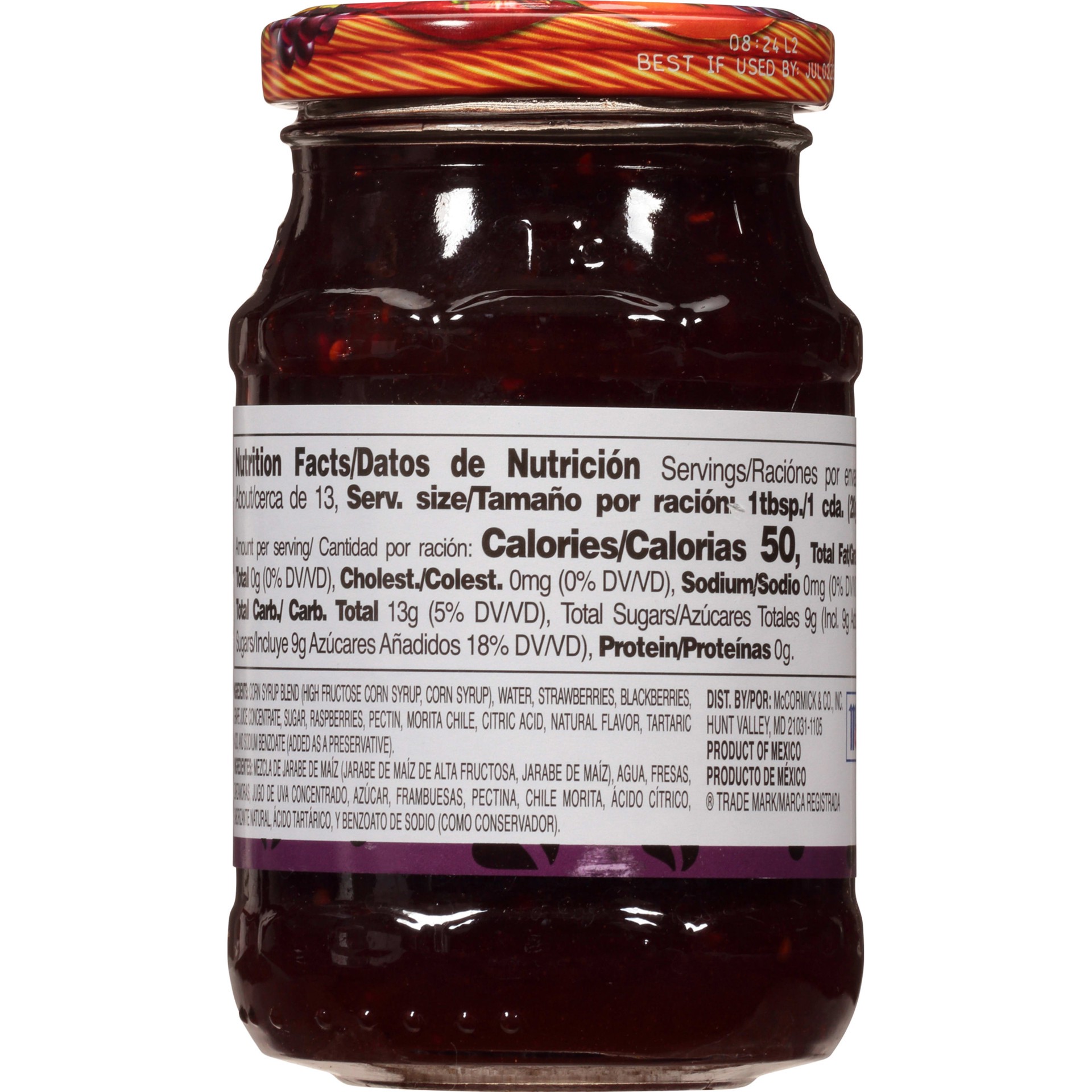 slide 2 of 5, McCormick Wild Berries & Morita Chile (Frutos del Bosque & Chile Morita) Flavored Fruit Spread (Untable de Fruto), 9.52 oz, 9.52 oz