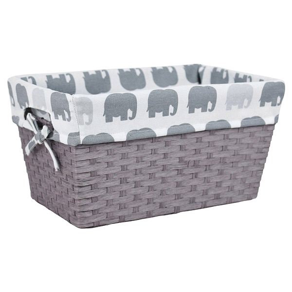 slide 1 of 1, Room & Retreat Grey Tote with Elephant Liner, 1 ct