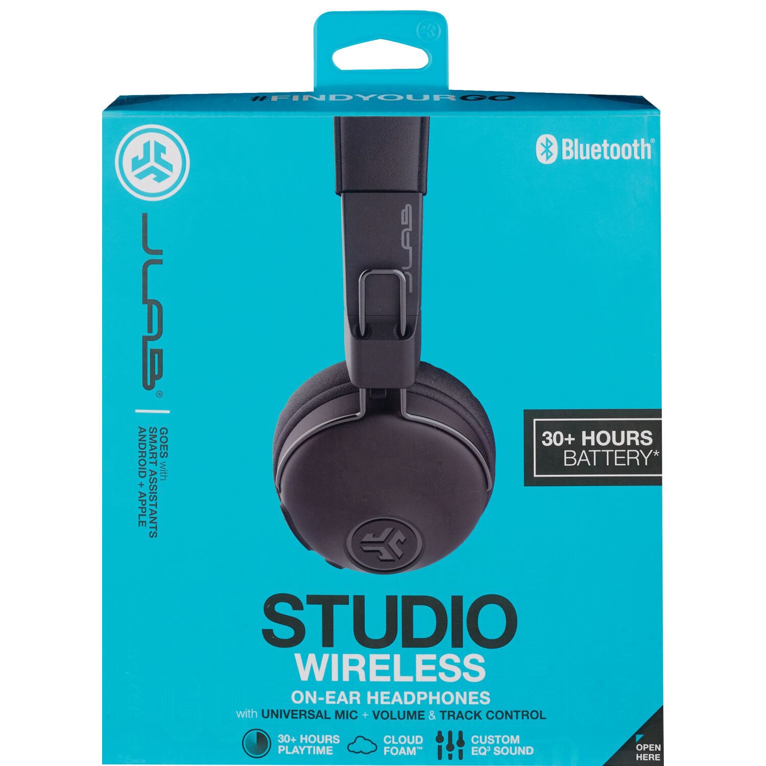 slide 1 of 1, Jlab Studio Wireless On-Ear Headphones, Black, 1 ct