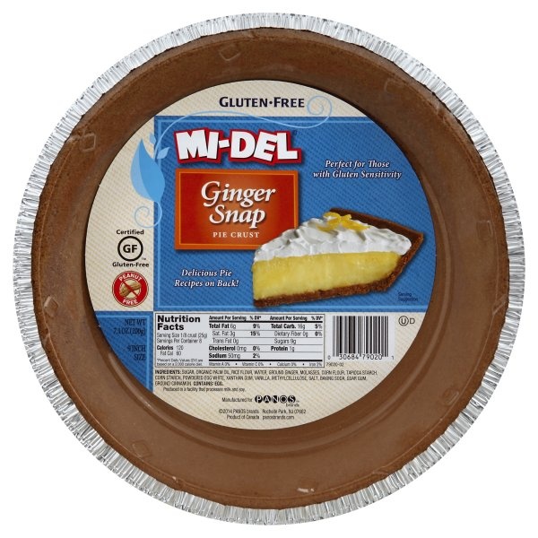 slide 1 of 1, MI-Del Midel Gluten Free Ginger Snaps Pie Crust, 7.1 oz