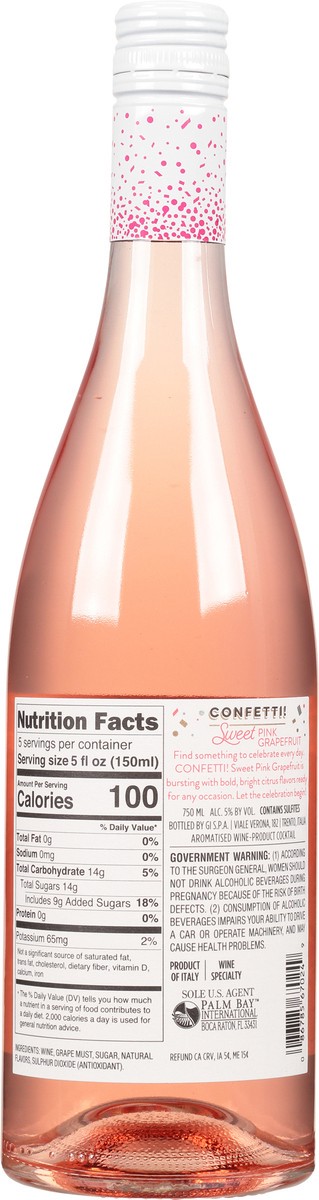 slide 2 of 7, CONFETTI! Sweet Pink Grapefruit, 750ml, 750 ml