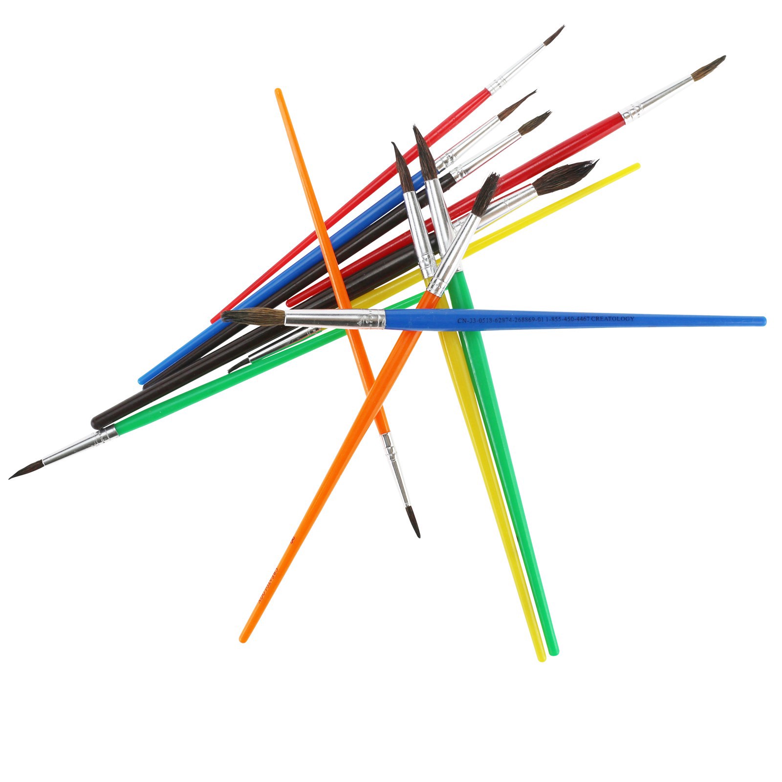 slide 3 of 3, Natural Bristle Paintbrushes By Creatology, 12 brushes