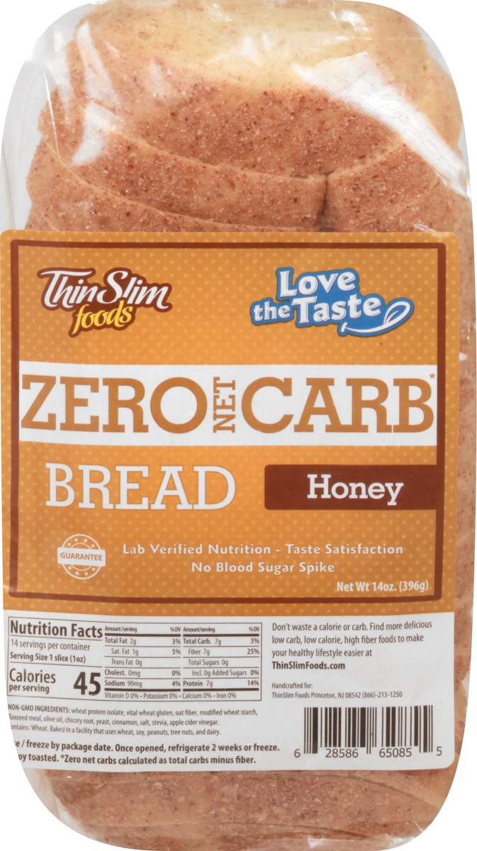 slide 10 of 11, ThinSlim Foods Honey Bread 14 oz, 14 oz