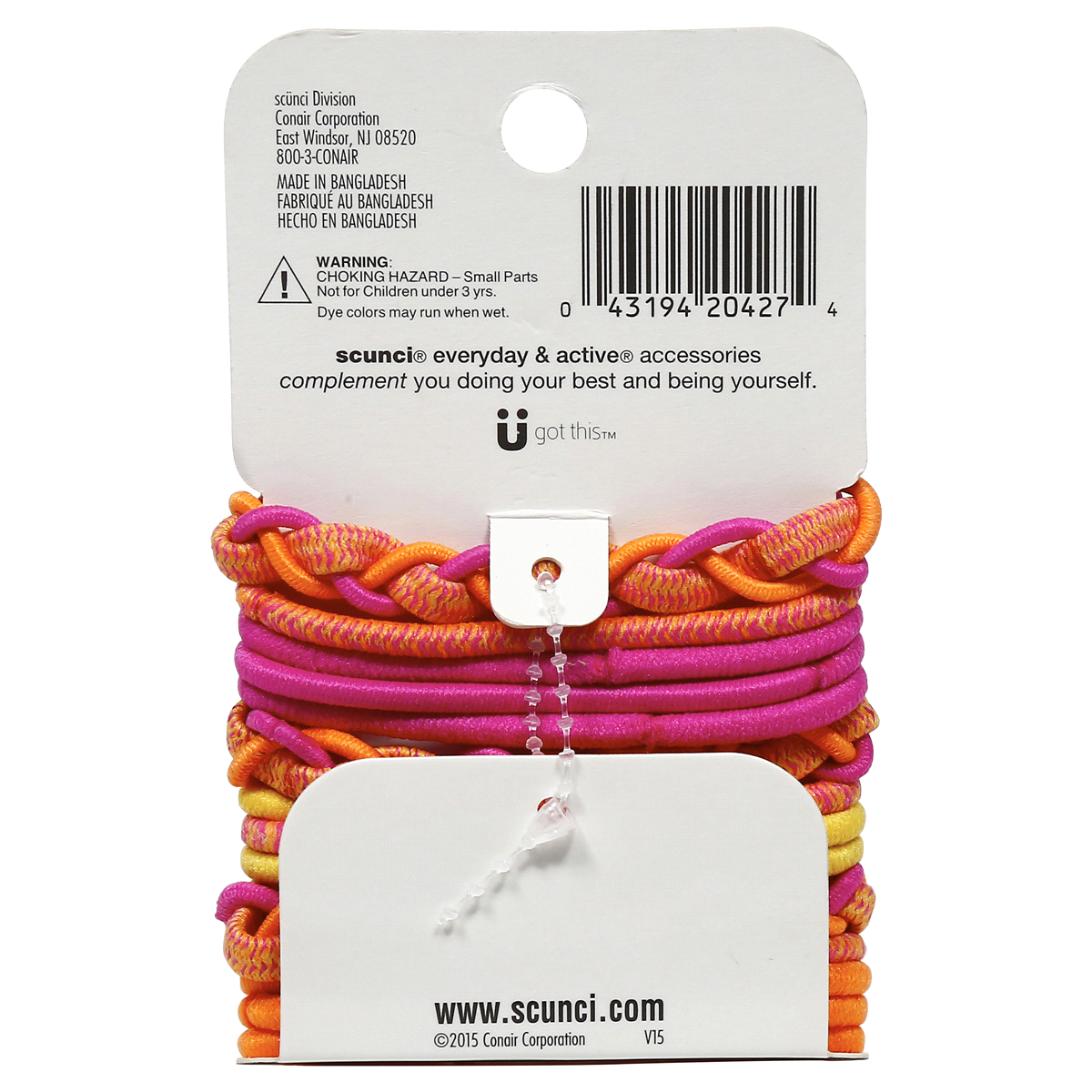 slide 2 of 2, scünci Scunci No Damage Mixed Elastic Hair Ties, 14 ct