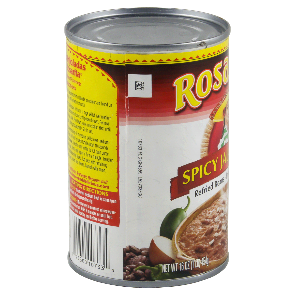 slide 3 of 22, Rosarita Spicy Jalapeño Refried Beans - 16oz, 