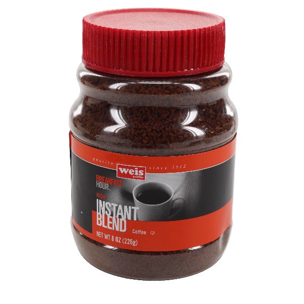 slide 1 of 6, Weis Quality Rich Breakfast Hour Instant Coffee - 8 oz, 8 oz