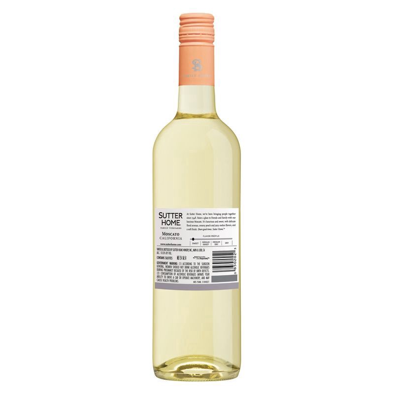 slide 4 of 4, Sutter Home Moscato White Wine, 750mL Wine Bottle, 10.1% ABV, 750 ml