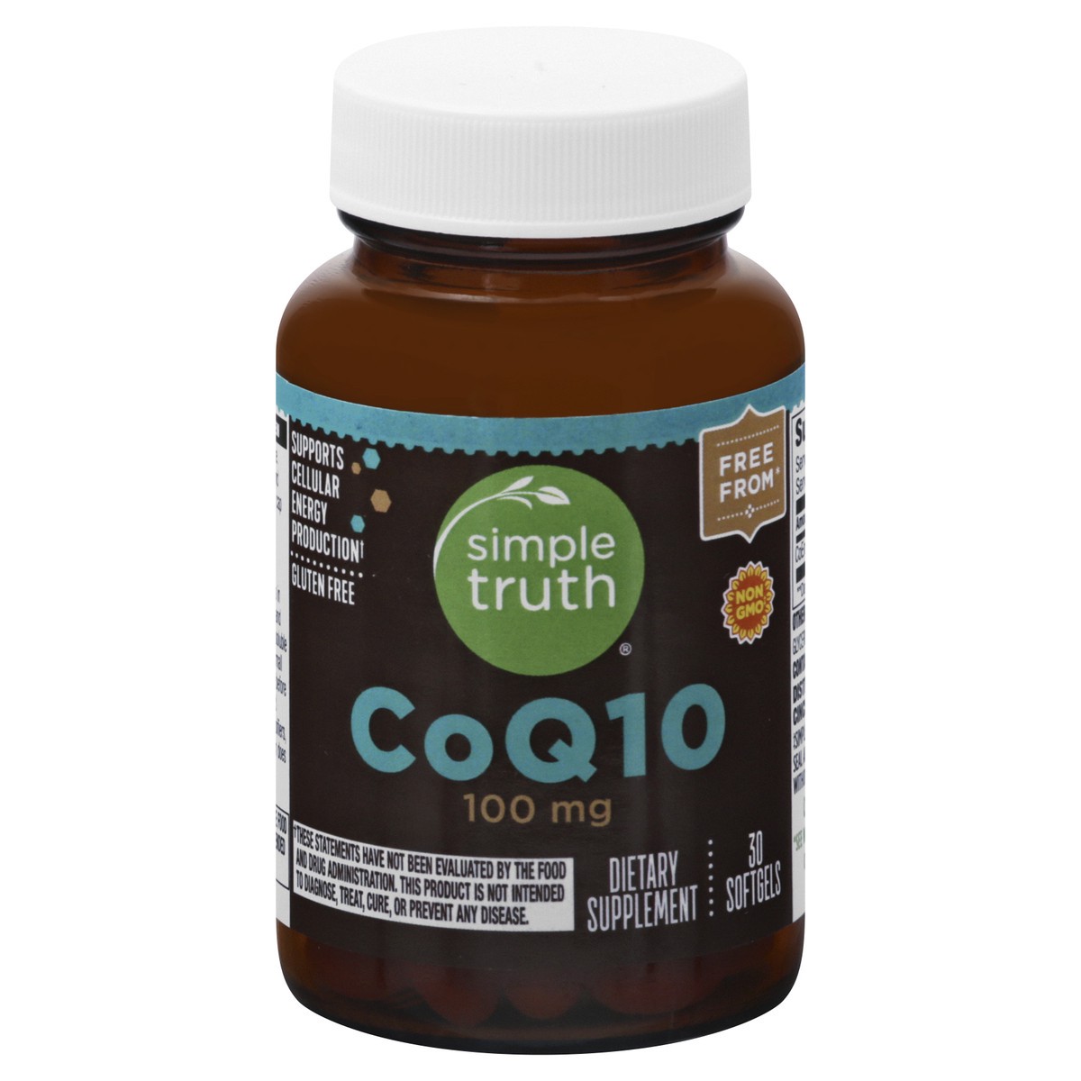 slide 1 of 12, Simple Truth 100 mg Softgels CoQ10 30 ea, 30 ct