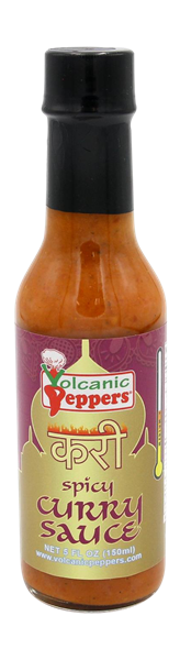 slide 1 of 1, Volcanic Peppers Spicy Curry Sauce, 5 fl oz