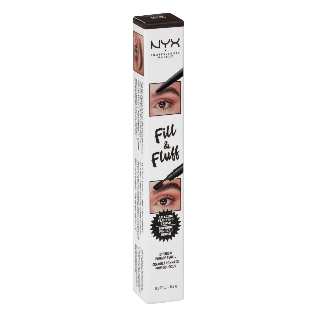 slide 4 of 9, NYX Professional Makeup Fill & Fluff Eyebrow Pomade Pencil 0.007 oz, 0.007 oz