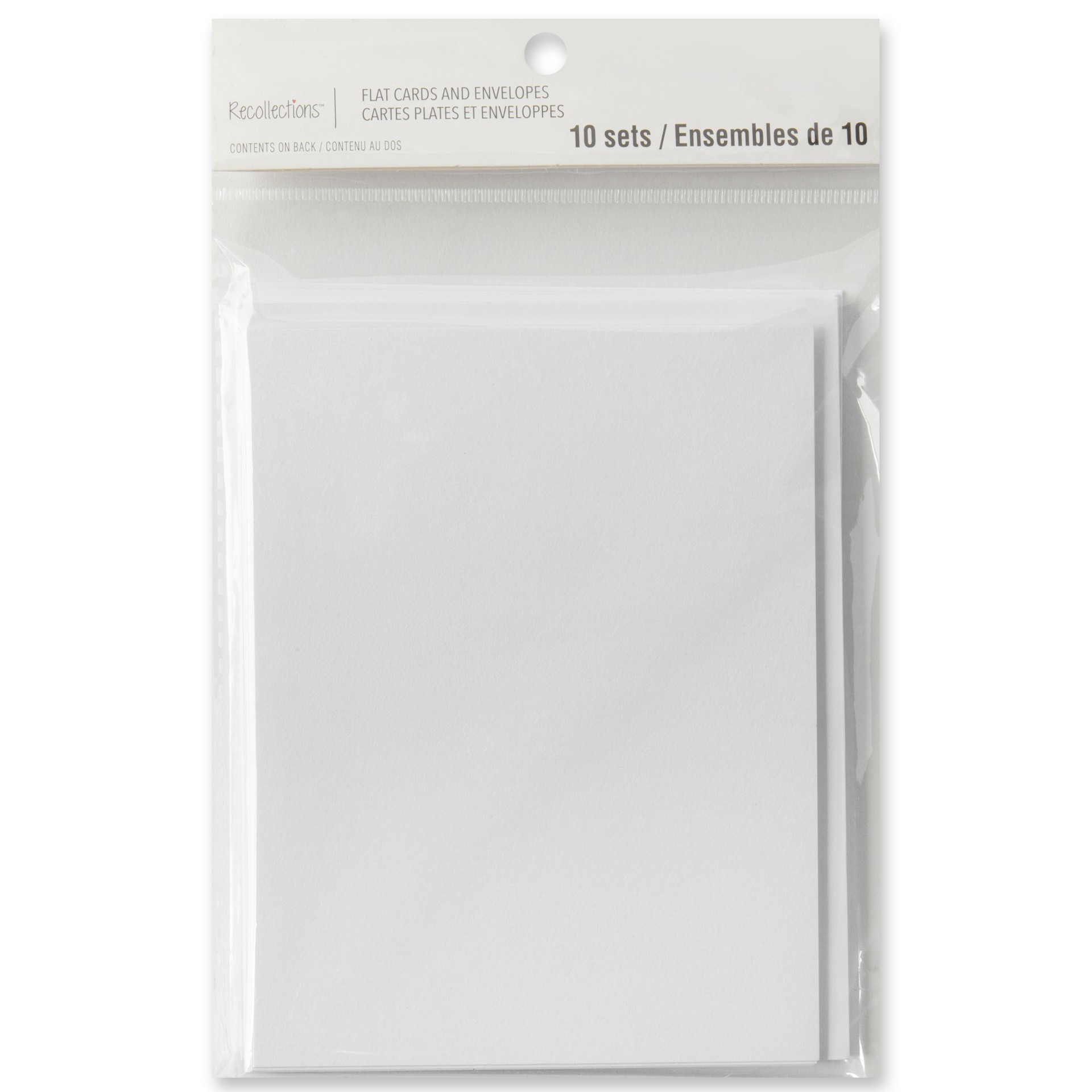slide 3 of 6, 10 Sets Of White Flat Cards & Envelopes By Recollections, 4.25" X 5.5", 4.25 in x 5.5 in
