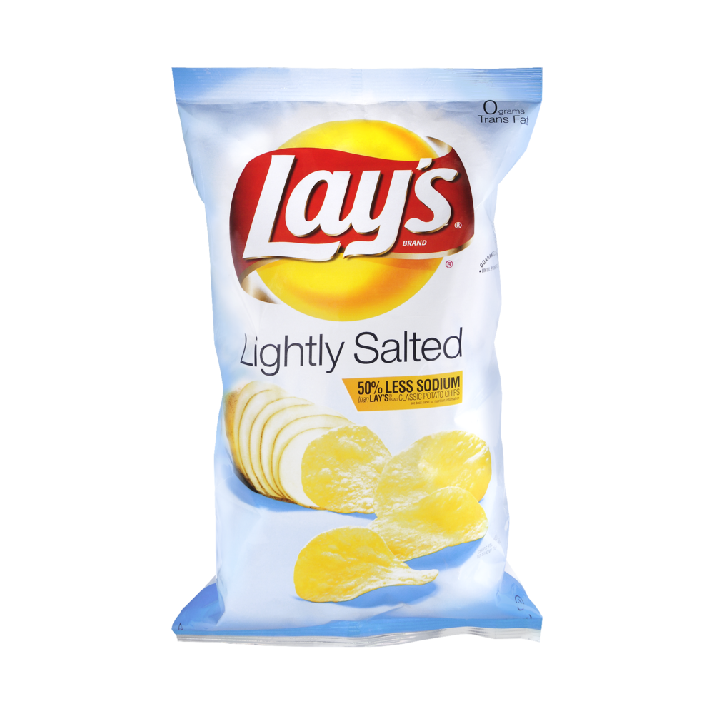 slide 1 of 6, Lay's Lightly Salted Potato Chips, 1 ct