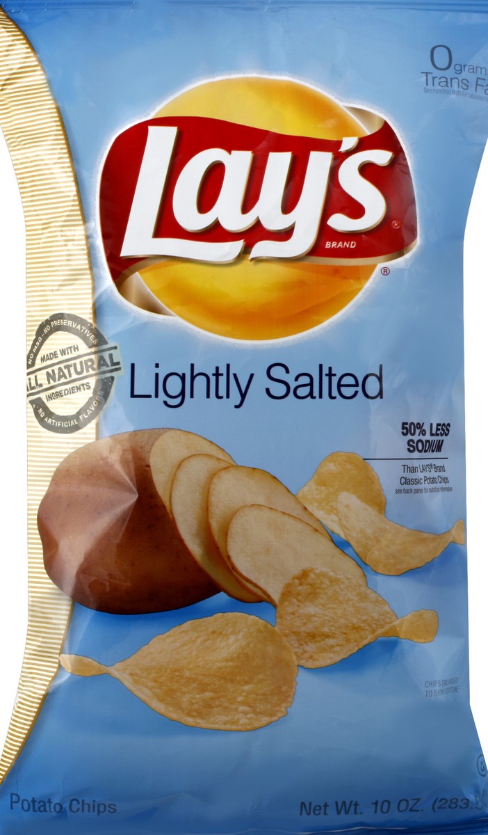 slide 5 of 6, Lay's Lightly Salted Potato Chips, 1 ct