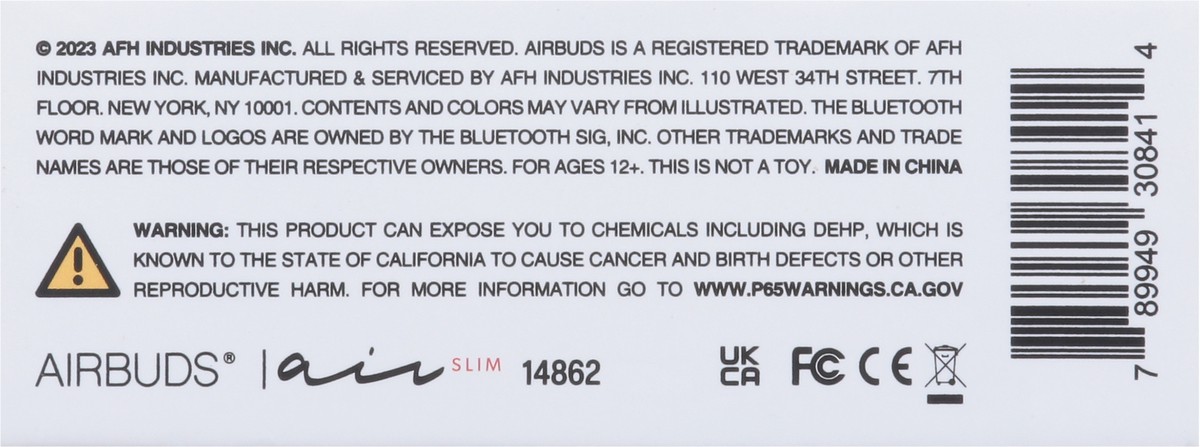 slide 3 of 13, Airbuds True Wireless Air Slim Earbuds 1 ea, 1 ct