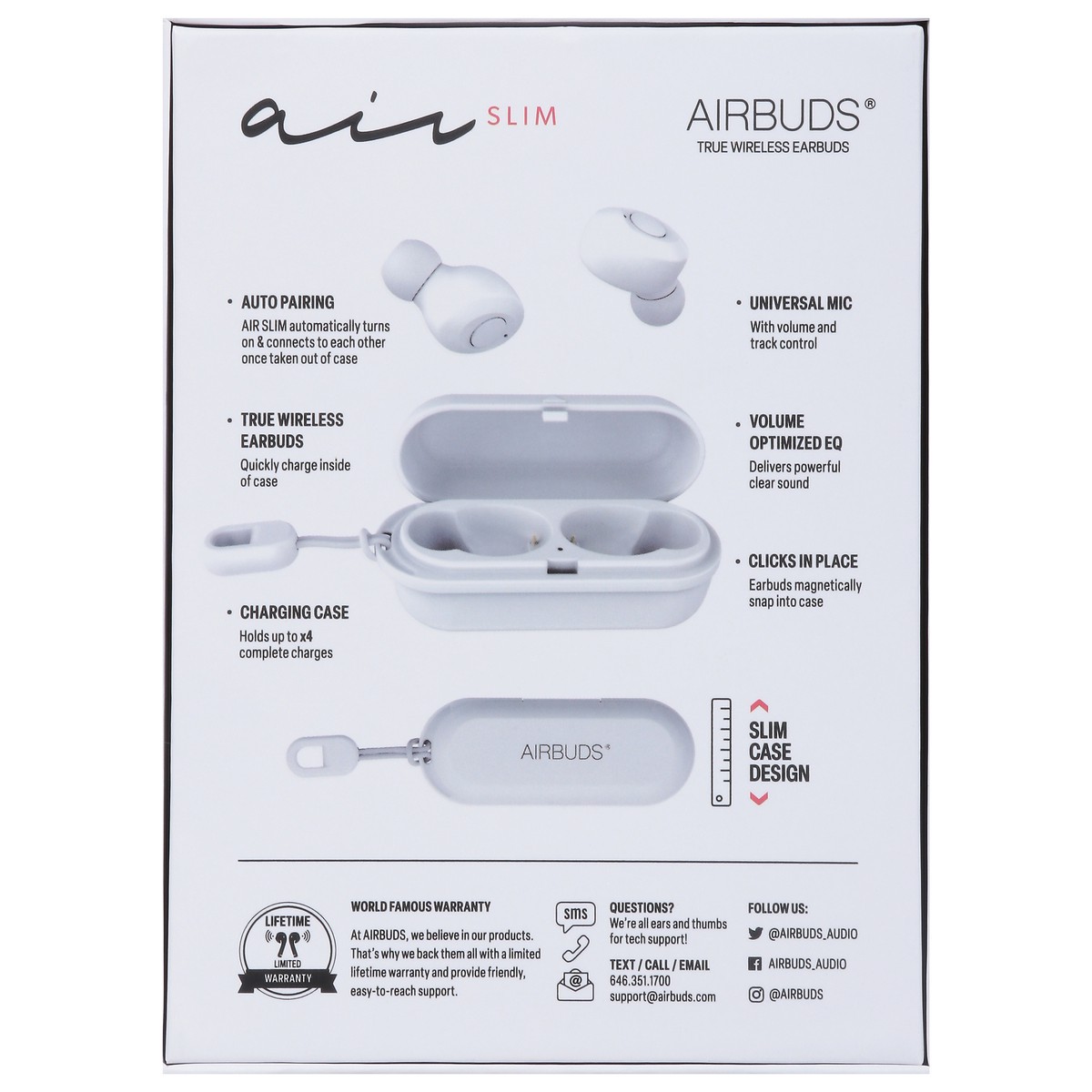 slide 10 of 13, Airbuds True Wireless Air Slim Earbuds 1 ea, 1 ct