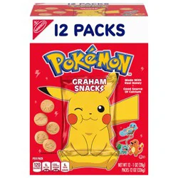 Nabisco Pokemon Graham Snacks, Graham Cracker Snack Cookies, 12 Snack Packs