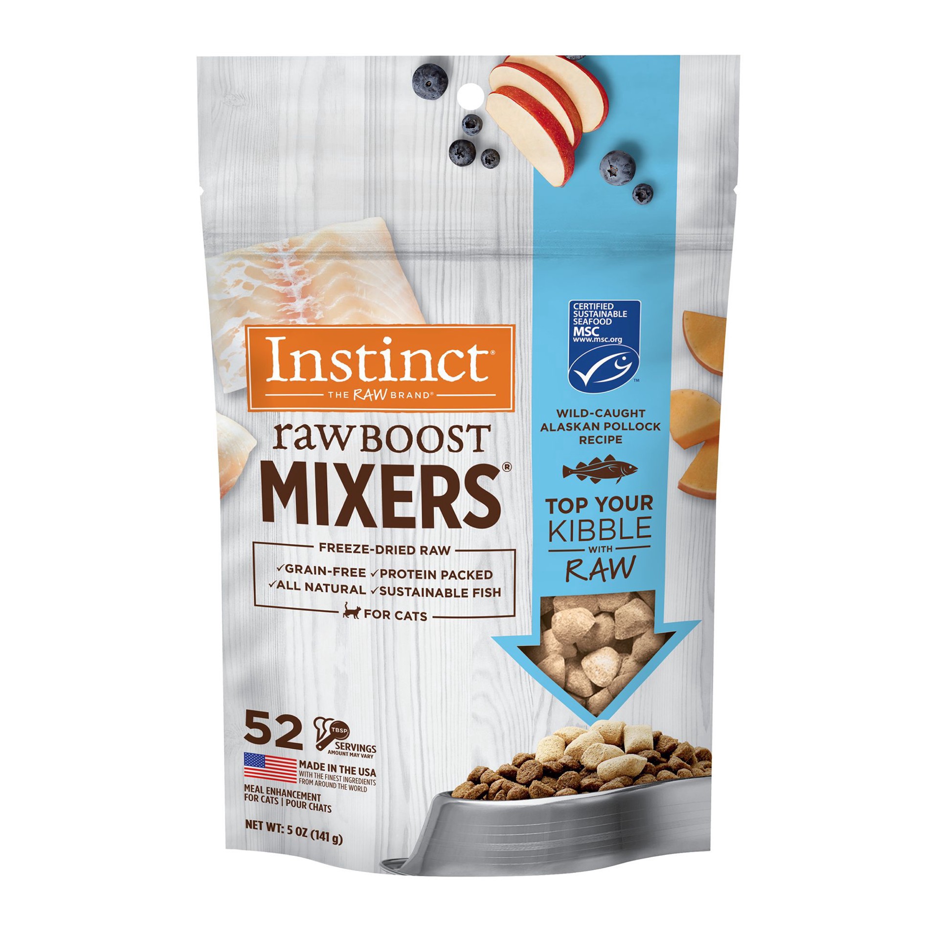 slide 1 of 1, Instinct Rawboost Mixers Cat Food - Natural, Grain Free, Pollock, 5 oz