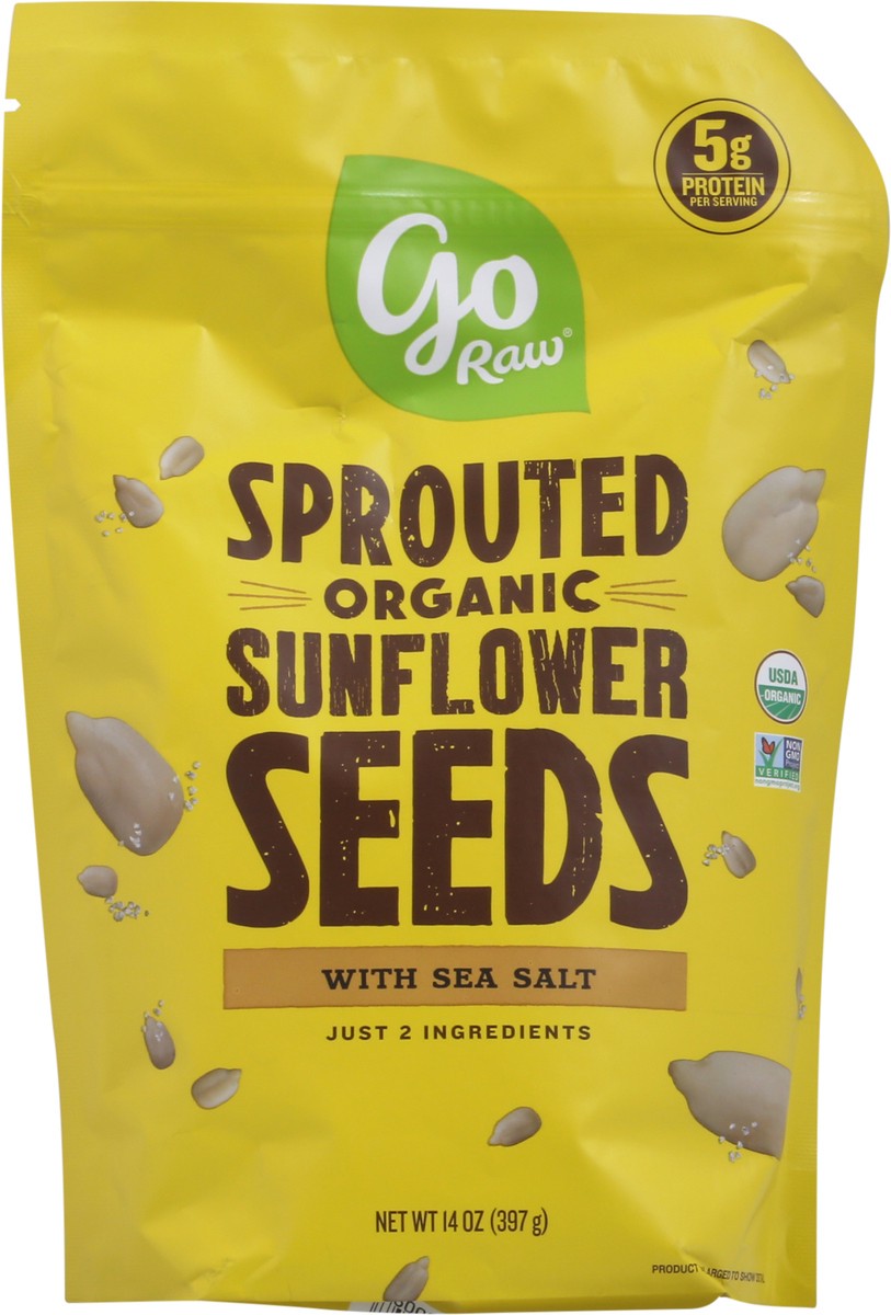 slide 1 of 13, Go Raw Sprouted Sunflower Seeds with Sea Salt 14 oz, 14 oz